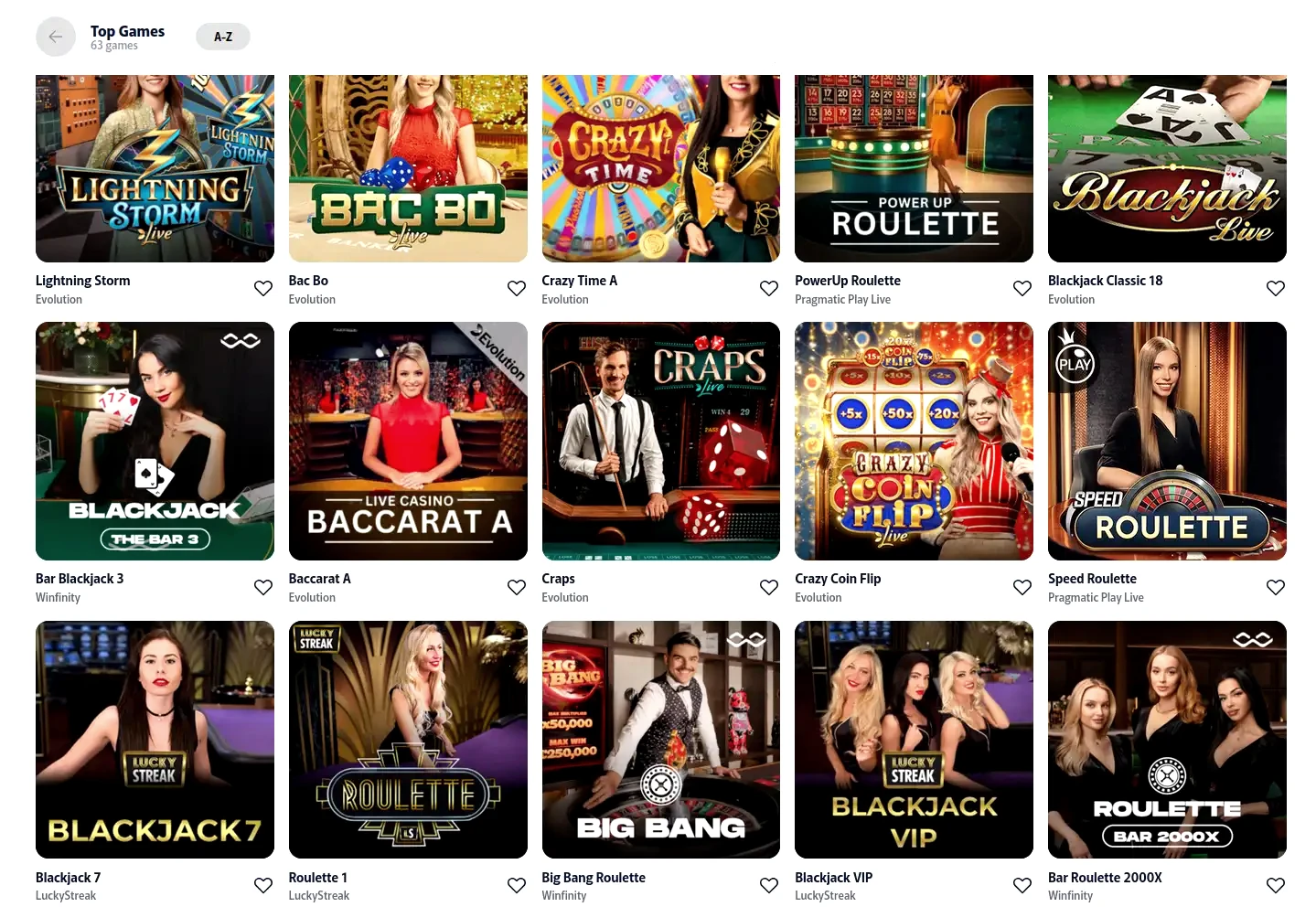 Infinity Casino App auf Smartphone – Spielauswahl und Bonus-Übersicht